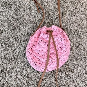 btb Los Angeles Isabella Crossbody Straw Bag